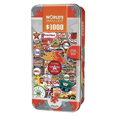 World's Smallest - Retro Petrol - 1000 Piece Puzzle in a Tin