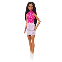Barbie Fashionista Doll #215 - Black Hair & Iridescent Skirt