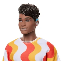 Barbie Ken Fashionistas Doll #220 - Wavey Striped Shirt/Blue Shorts