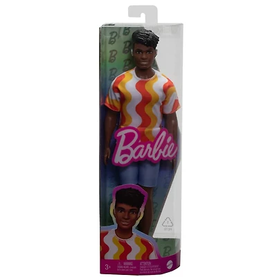 Barbie Ken Fashionistas Doll #220 - Wavey Striped Shirt/Blue Shorts