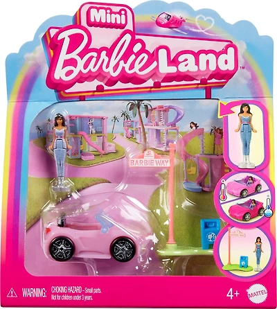 Barbie Mini Barbieland Doll And Pink Car