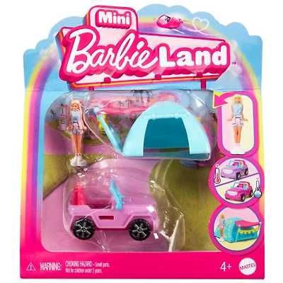 Barbie Mini Barbieland Doll And Purple Jeep