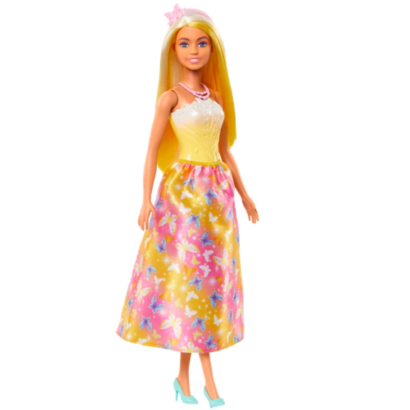 Barbie Royal Doll - Blonde Hair Pink & Yellow Skirt