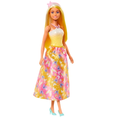 Barbie Royal Doll - Blonde Hair Pink & Yellow Skirt