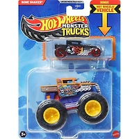 HOT WHEELS Monster Truck plus Car - Bone Shaker