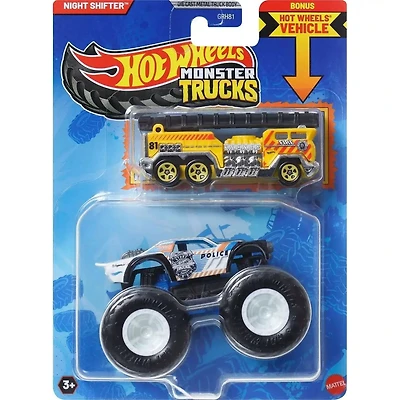 HOT WHEELS Monster Truck plus Car - Night Shifter
