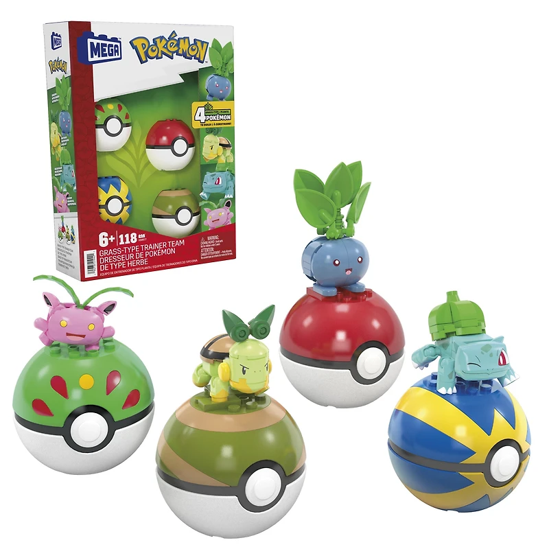 Mega Construx Pokemon -  Grass-Type Trainer Team