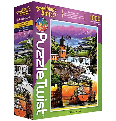 Puzzle Twist - Along The Lake - 1,000 Piece Puzzle