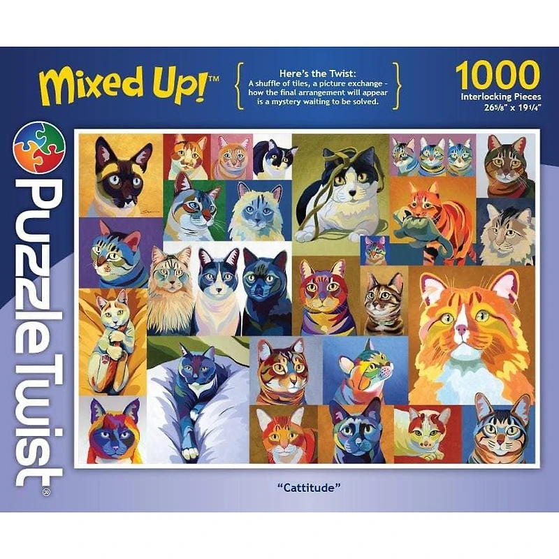 Puzzle Twist - Cattitude - 1,000 Piece