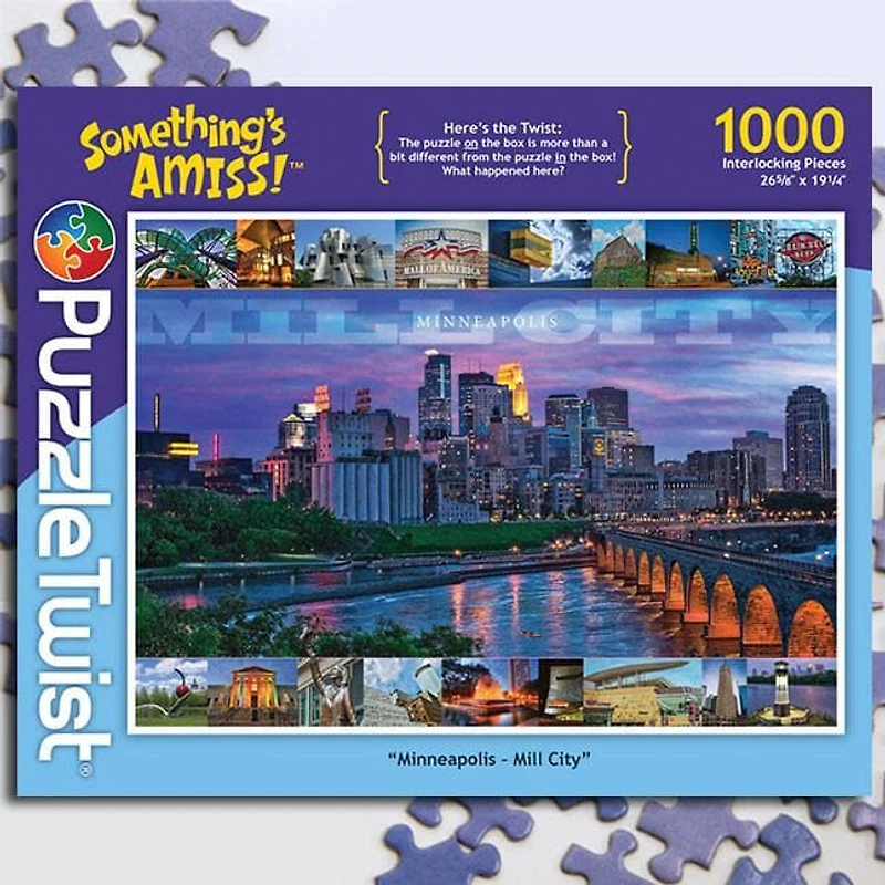 Puzzle Twist - Minneapolis Mill City - 1,000 Piece Puzzle