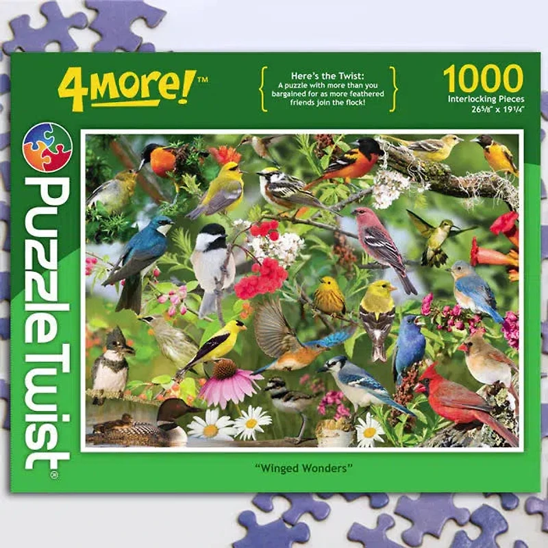 Puzzle Twist - Winged Wonders - 1,000 Piece Puzzle