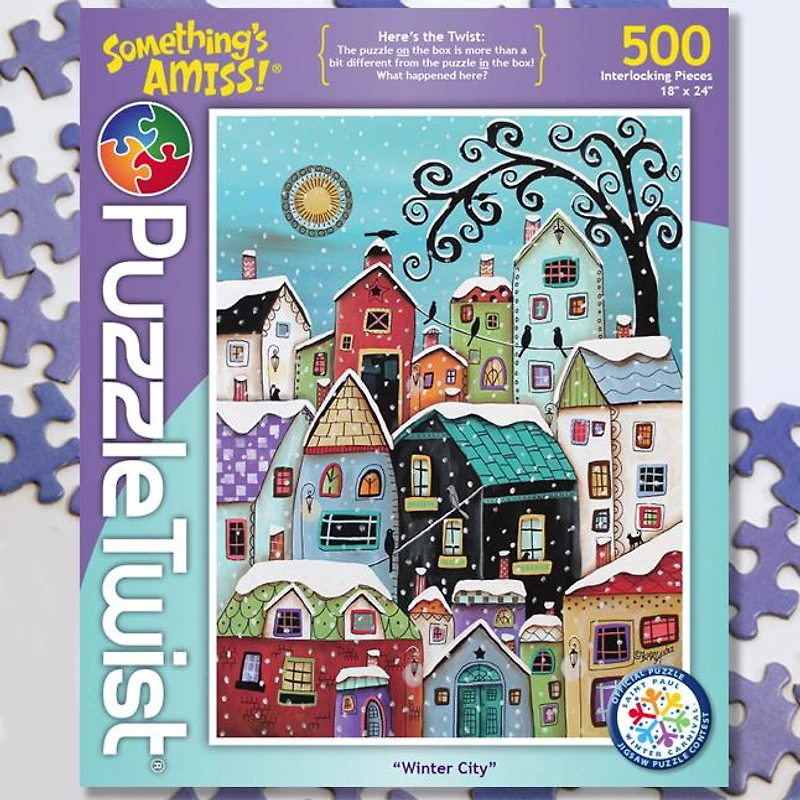 Puzzle Twist - Winter City - 500 Piece Puzzle