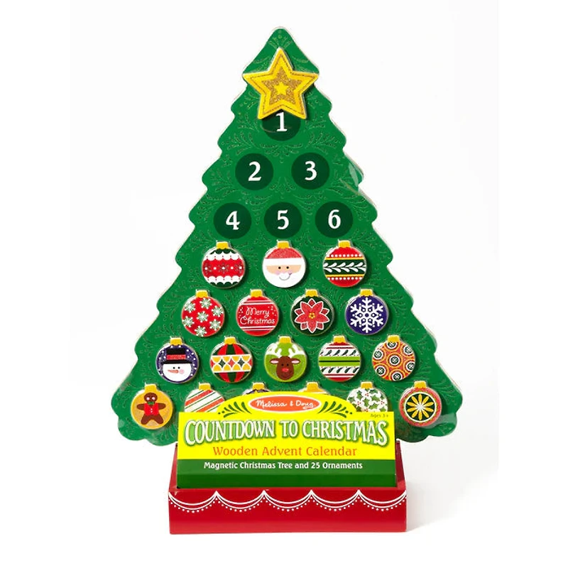 Countdown to Christmas Wooden Seasonal Calendar