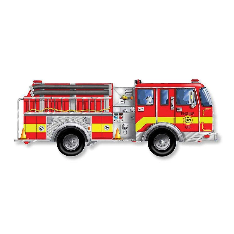Giant Fire Truck Floor Puzzle - 24 Pieces