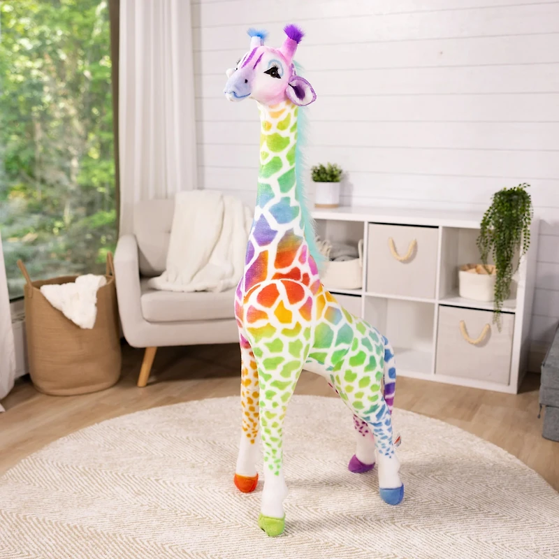 Rainbow Giraffe - Lifelike Animal Giant Plush