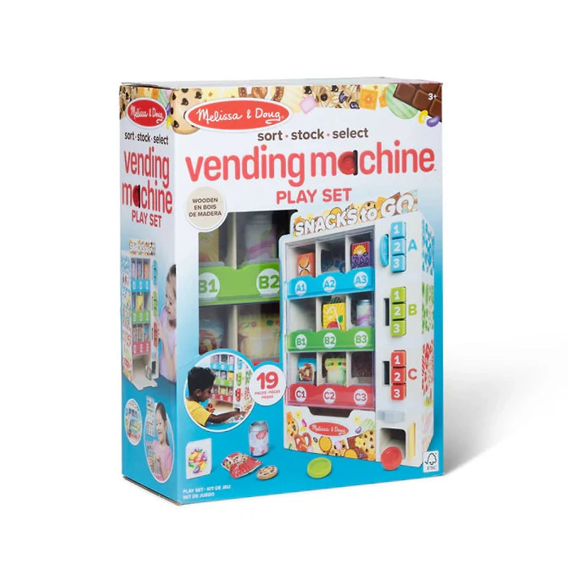 Wooden Vending Machine Play Set