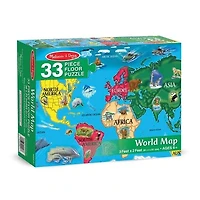 World Map Floor Puzzle - 33 Pieces