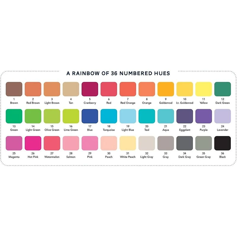 Color By Number 36 Color Pencil Set