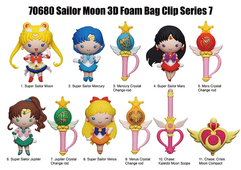 3D Foam Collectible Bag Clips - Sailor Moon Series 7