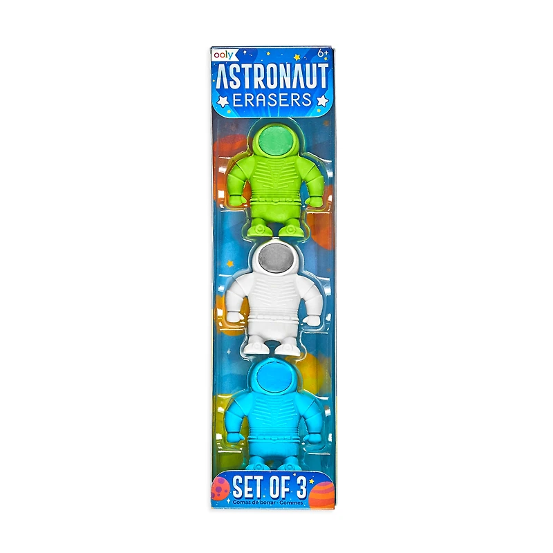 Astronaut Erasers Set of 3