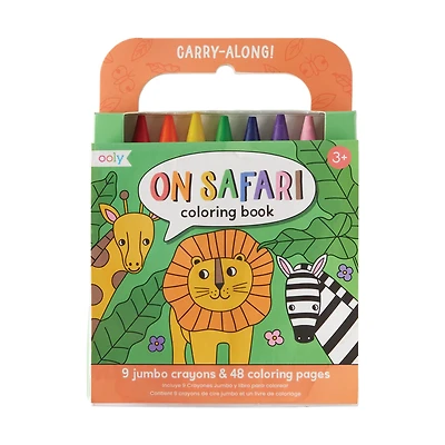 Carry Along Crayon & Coloring Book Kit - On Safari