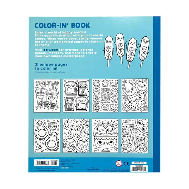 Color In Book - Happy Snacks