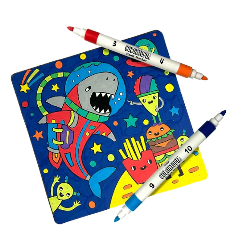 Colortopia Color By Number Paint Marker Kit - Epic Adventures
