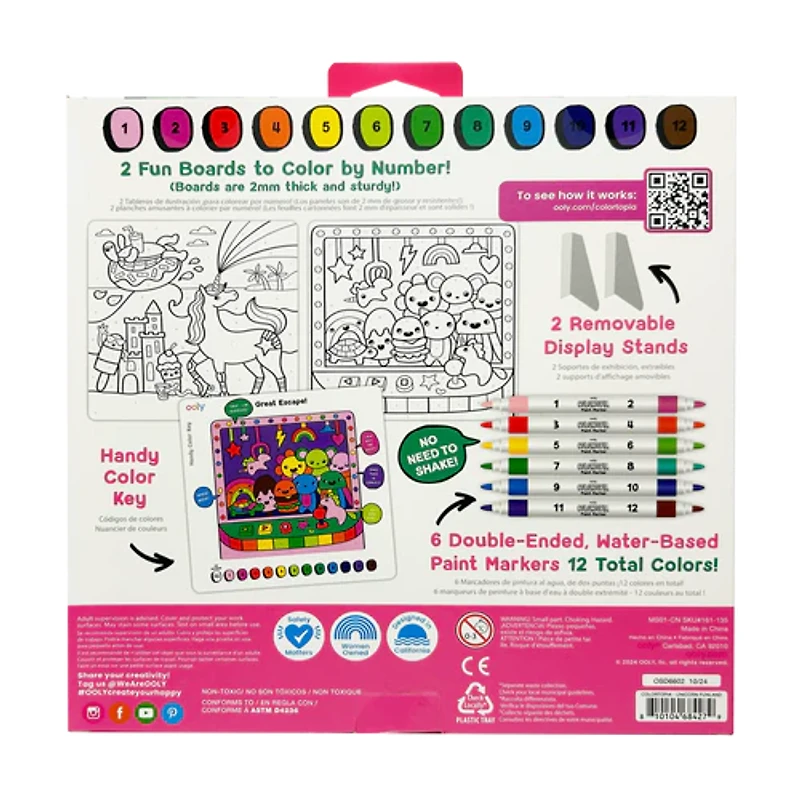 Colortopia Color By Number Paint Marker Kit - Unicorn Friends