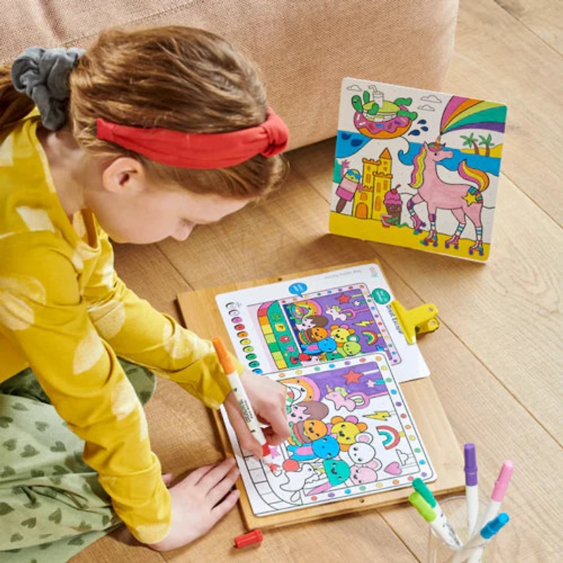 Colortopia Color By Number Paint Marker Kit - Unicorn Friends