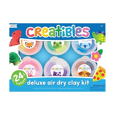 Creatibles Deluxe Air Dry Clay Kit - Set of 24 Colors