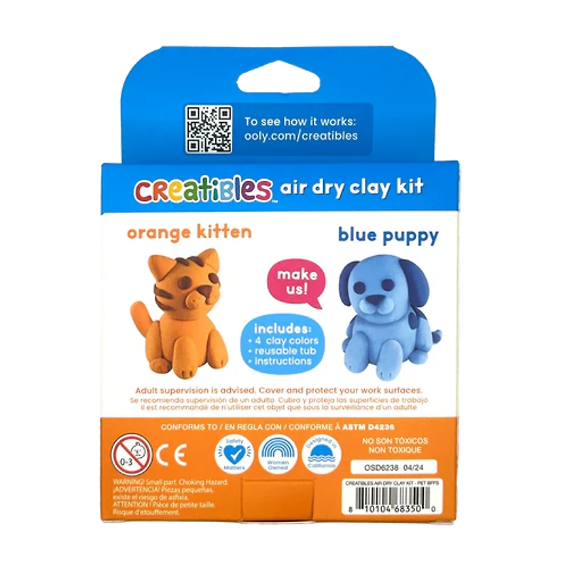 Creatibles Mini Air Dry Clay Kit - Pet BFFs