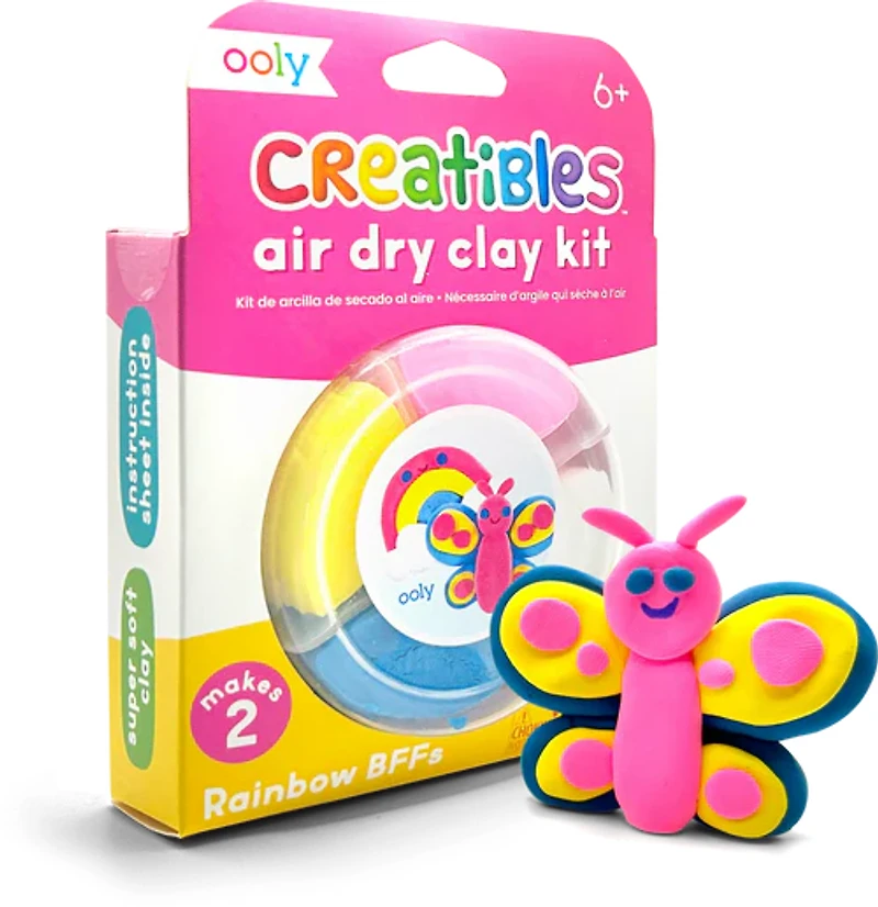 Creatibles Mini Air Dry Clay Kit -Rainbow Pals