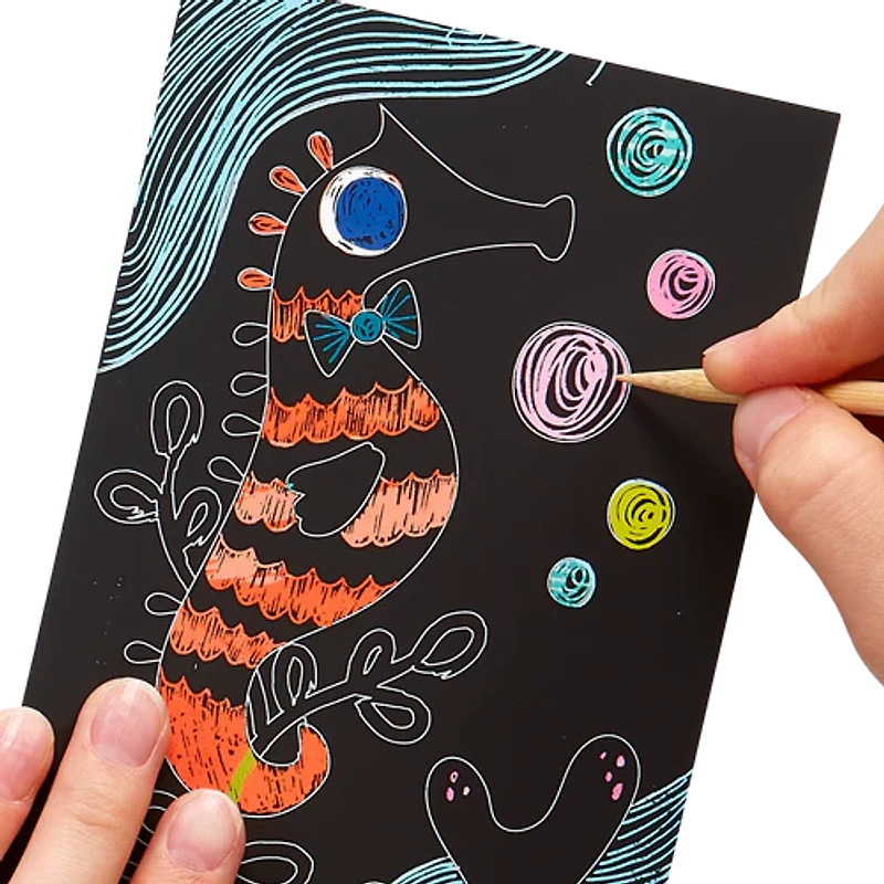 Friendly Fish Scratch and Scribble Mini Scratch Art Kit