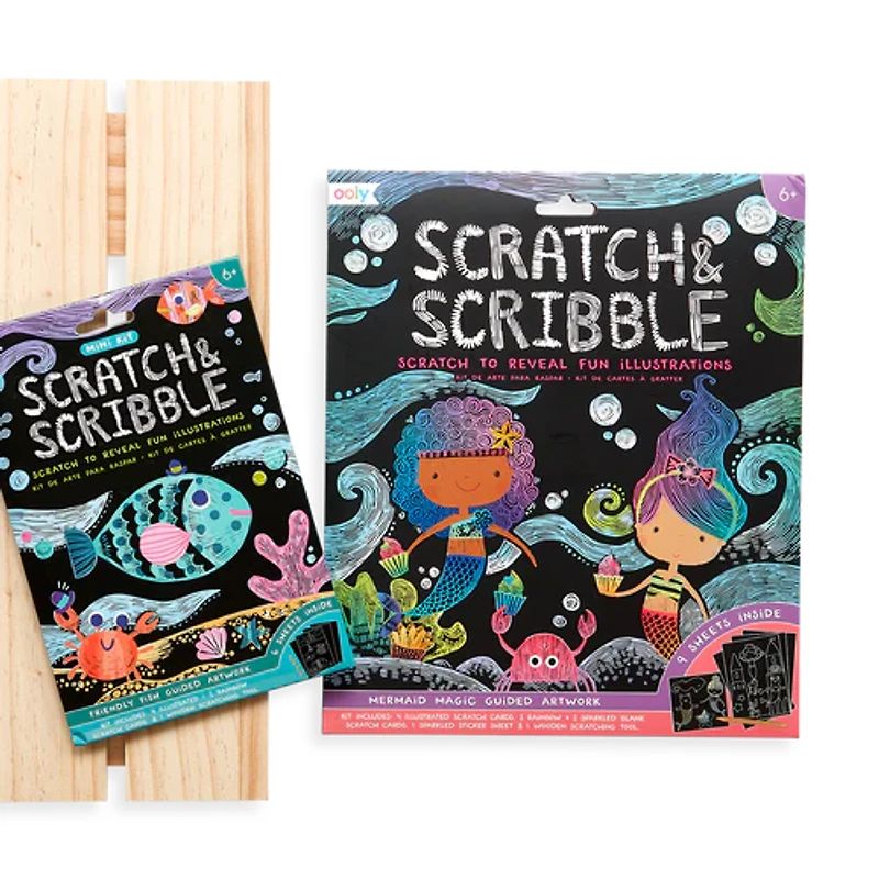 Friendly Fish Scratch and Scribble Mini Scratch Art Kit