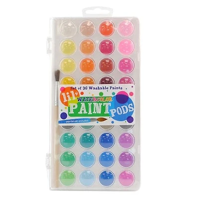 Lil' Paint Pods Watercolor Paint - Set of 36 Colors