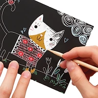 Mini Kit Scratch and Scribble Scratch Art Kit - Cutie Cats