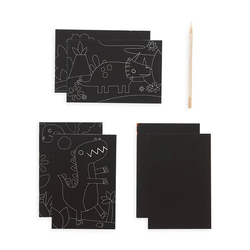 Mini Kit Scratch and Scribble Scratch Art Kit - Dino Days