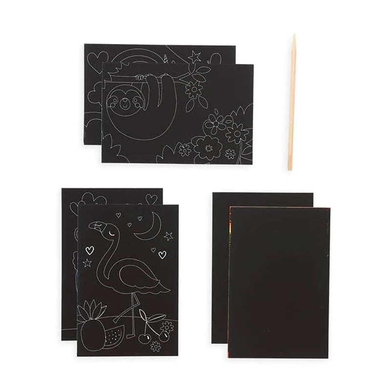 Mini Kit Scratch and Scribble Scratch Art Kit - Funtastic Friends