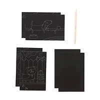 Mini Kit Scratch and Scribble Scratch Art Kit - Playful Pups
