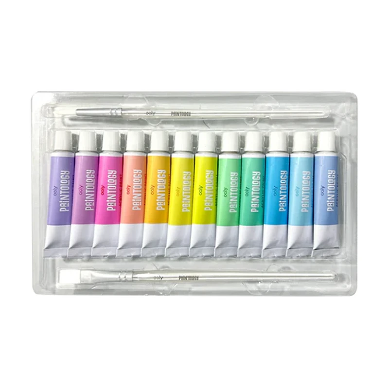 Paintology Acrylic Paints Set - Pastel Colors - Set of 12