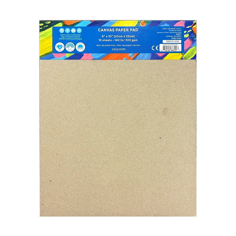 Paintology Canvas Paper Pad - 15 Sheets