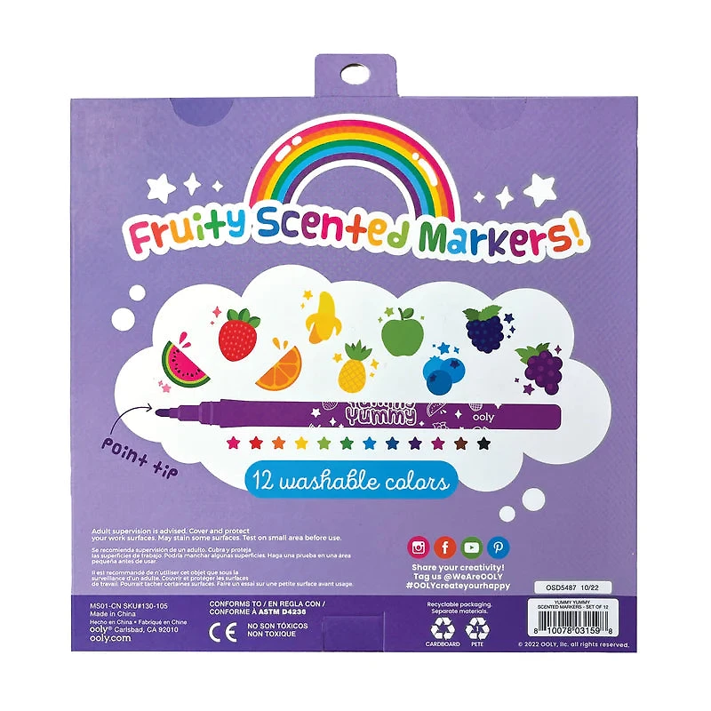 Yummy Yummy Scented Markers - Set of 12