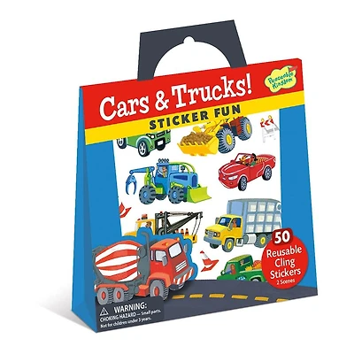 Cars and Trucks Reusable Sticker Tote