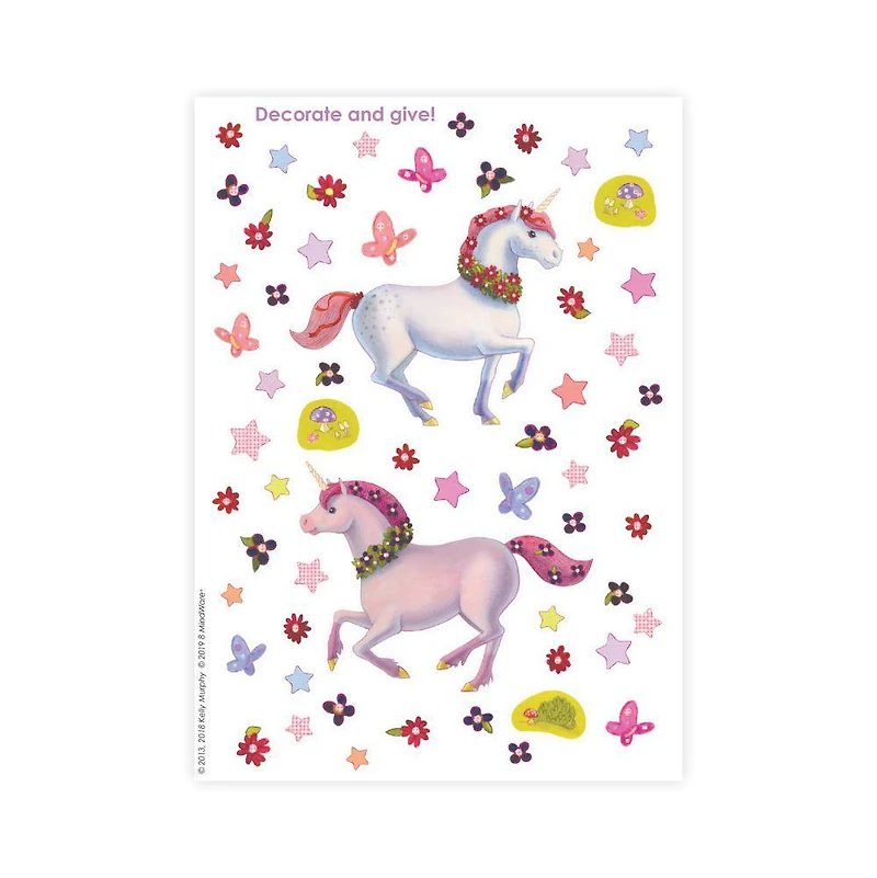 Decorate You Own Sticker Card - Rainbow Unicorn