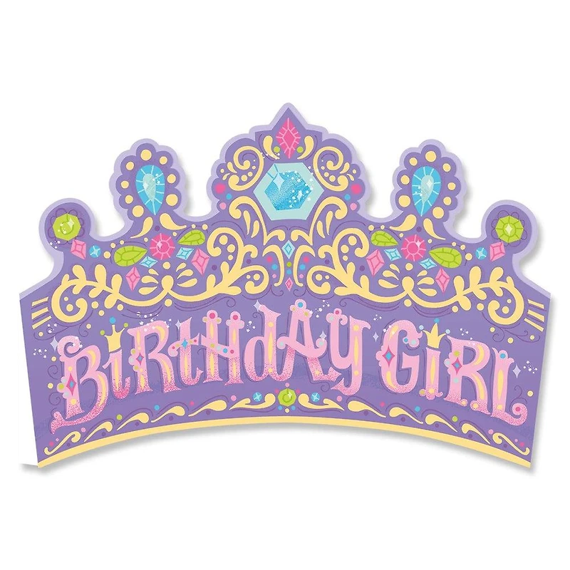 Glitter Crown Birthday Card