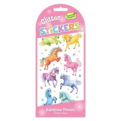 Glitter Sticker Pack - Rainbow Ponies