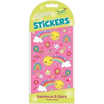 Glitter Sticker Pack - Rainbow & Stars