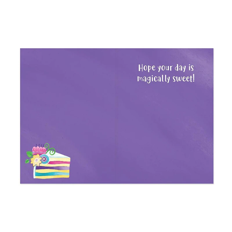 Glitter Unicorn Cake Birthday Card