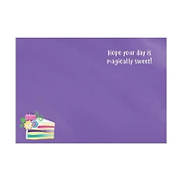 Glitter Unicorn Cake Birthday Card