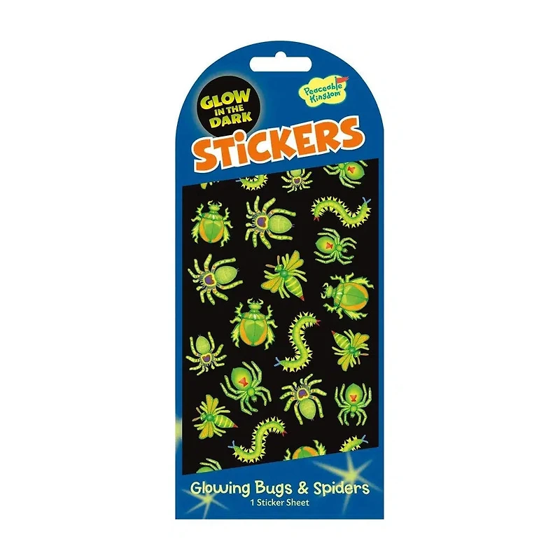 Glow in the Dark Sticker Pack - Bugs and Spiders